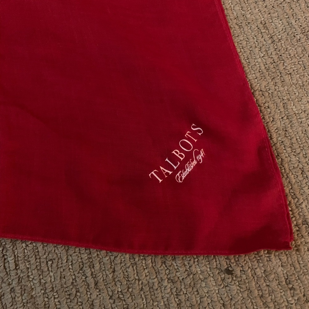 Talbots Red Scarf - Picture 2 of 5